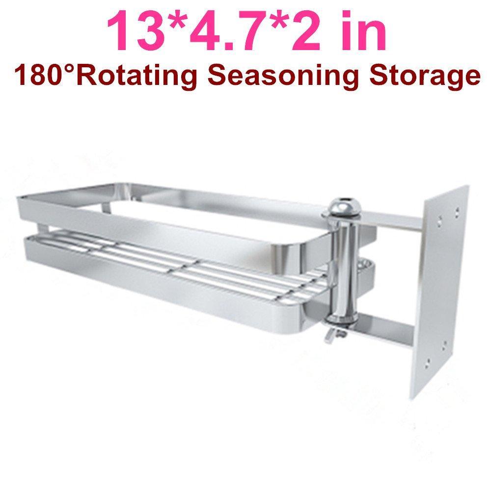 Results ming hong tang 180 rotatable stainless steel kitchen storage collecter for seasoning no drill to install detachable to wash