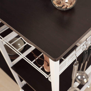 Explore mixcept multi purpose 3 tier kitchen bakers rack utility microwave oven stand storage cart workstation shelf w5s bk mi black