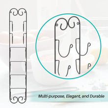 New rolling pin wall mount adds an elegant appeal to any room with this durable iron material with a black finish wall mount in the kitchen to store wine bottles hang in the bathroom for towel storage