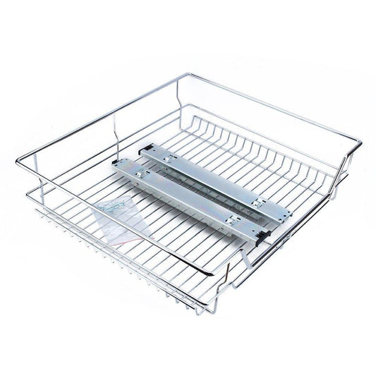 Explore gototop kitchen sliding cabinet organizer pull out chrome wire storage basket drawer for kitchen cabinets cupboards 20 3 17 35 3