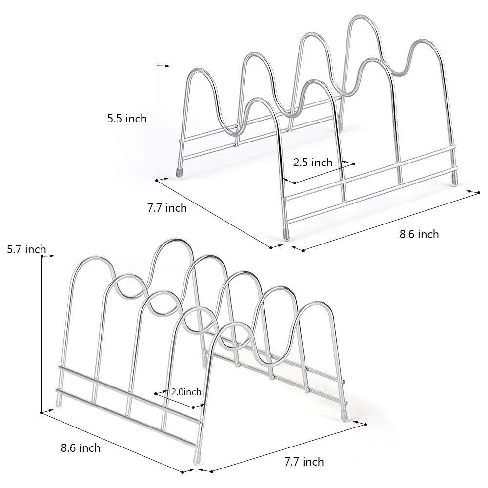 Selection nex 2 pack kitchen cabinet pan and pot lid organizer rack holder 1