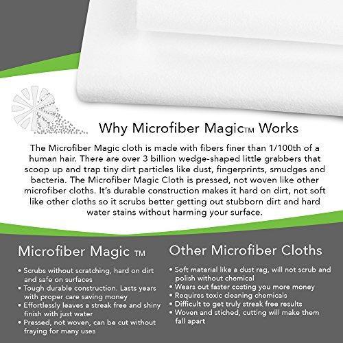 Try streak free microfiber cloth clean any surface with just water eco friendly environmentally safe large 16 size perfect for window mirror kitchen counter appliances car cycle tv screen 6 pack