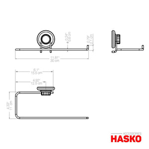 Heavy duty hasko accessories suction cup paper towel holder chrome plated stainless steel bar for bathroom kitchen chrome