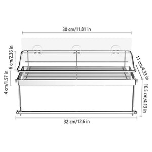 Selection odesign 2 in 1 paper towel holder with shelf for kitchen shower bathroom sus 304 stainless steel no drilling