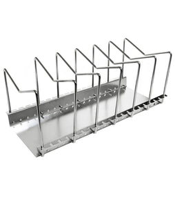 Latest fecihor stainless steel pan and pot lid cookware rack holder adjustable bakeware cookware kitchen cabinet pantry drying rack and countertop cookware organizer holders silver