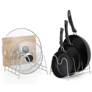 Storage nex 2 pack kitchen cabinet pan and pot lid organizer rack holder 1