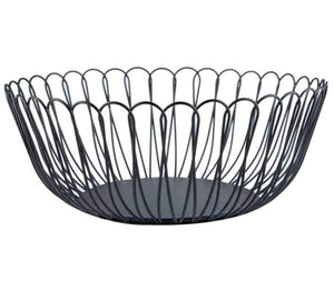 Amazon best creative wire fruit dish basket bowl modern large black decorative table centerpiece holder for kitchen counters living room 10 62 inch petals
