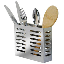 Exclusive junyuan kitchen wall mount utensil racks flatware hanging closet organizer holder for spoons knives forks chopsticks drainer basket 2 slots cookware cutlery holder with drain holes stainless steel