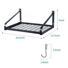 Love-KANKEI Pot Rack Wall Mounted 16.5" x 12" - Pan Pot Organizer with 16 Hooks for Cookware Utensils Organization Set of 2