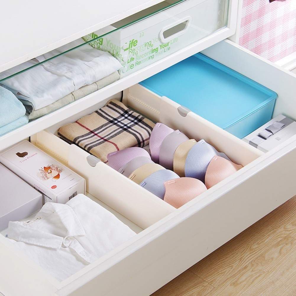Great normei drawer dividers 11 17 expandable adjustable dresser drawer organizers divider for clothes silverware and utensils fit kitchen bedroom bookcase baby drawer with instructions 8 pack