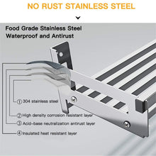 Online shopping eastore life wall mounted spice rack with 4 hooks 304 stainless steel seasoning storage shelf for kitchen easy to assemble 23 6 inch
