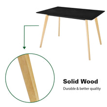 Buy jerry maggie dinner table desk large family size with wood legs stone like polish surface multi purpose work study living room kitchen furniture decor modern fashion simple rectangle black