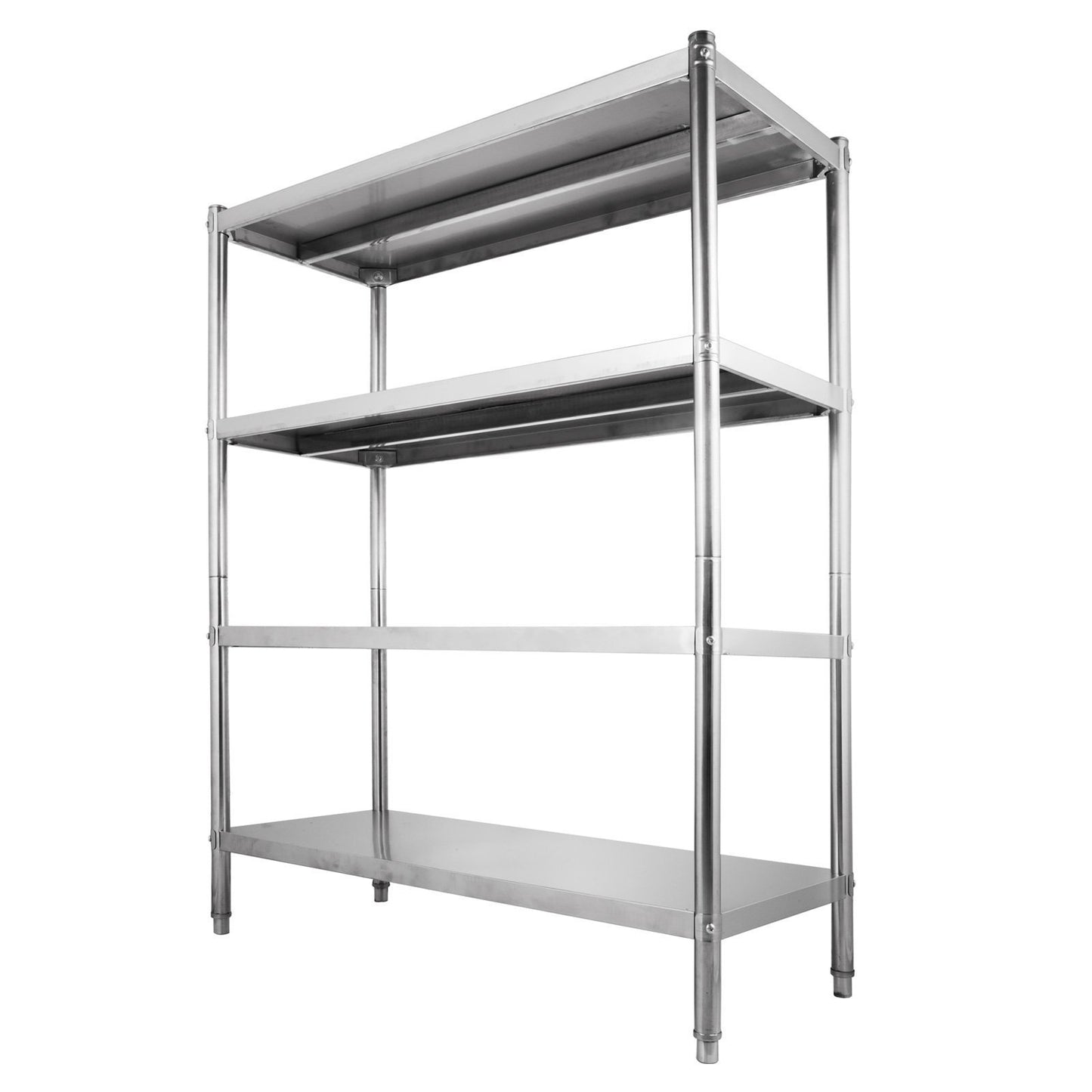 Budget friendly happybuy stainless steel shelving units heavy duty 4 tier shelving units and storage shelf unit for kitchen commercial office garage storage 4 tier 400lb per shelf