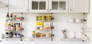 Selection multipurpose lathe for kitchen stainless steel adjustable dish drying rack utensil holder over the sink kitchen storage shelf spice cabinet