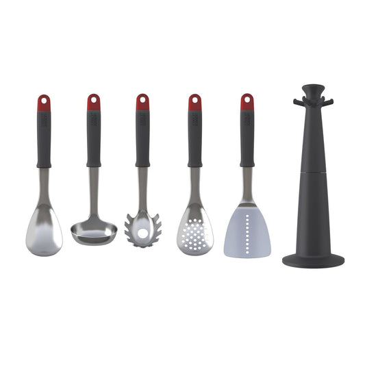 Top rated joseph joseph 10469 elevate carousel stainless steel kitchen utensil set with rotating storage stand 5 piece red