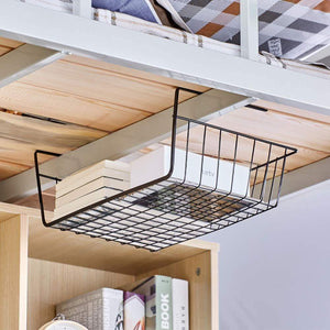 Top rated esupport under shelf storage basket hanging under cabinet wire basket organizer rack dormitory bedside corner shelves for kitchen pantry desk bookshelf cupboard