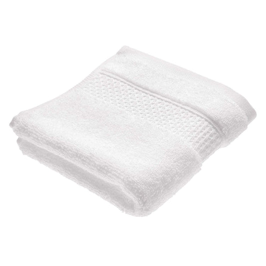 InterDesign Spa Washcloth With Hanging Loop – White