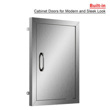 Shop here co z outdoor kitchen doors 304 stainless steel single bbq access door for outdoor summer kitchen island grilling station outside cabinet barbeque grill built in ss bbq island door 14 w x 20 h