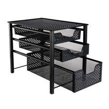 Shop for stackable 3 tier organizer baskets with mesh sliding drawers ideal cabinet countertop pantry under the sink and desktop organizer for bathroom kitchen office