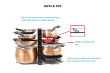 Selection pot and pan organizer rack for cabinet home kitchen storage pan holder cabinet pot organizer 8 tier adjustable heights expandable pot organizer for under cabinet