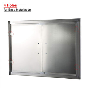 Exclusive co z outdoor kitchen doors 304 brushed stainless steel double bbq access doors for outdoor kitchen commercial bbq island grilling station outside cabinet barbeque grill built in 30 5w x 21h