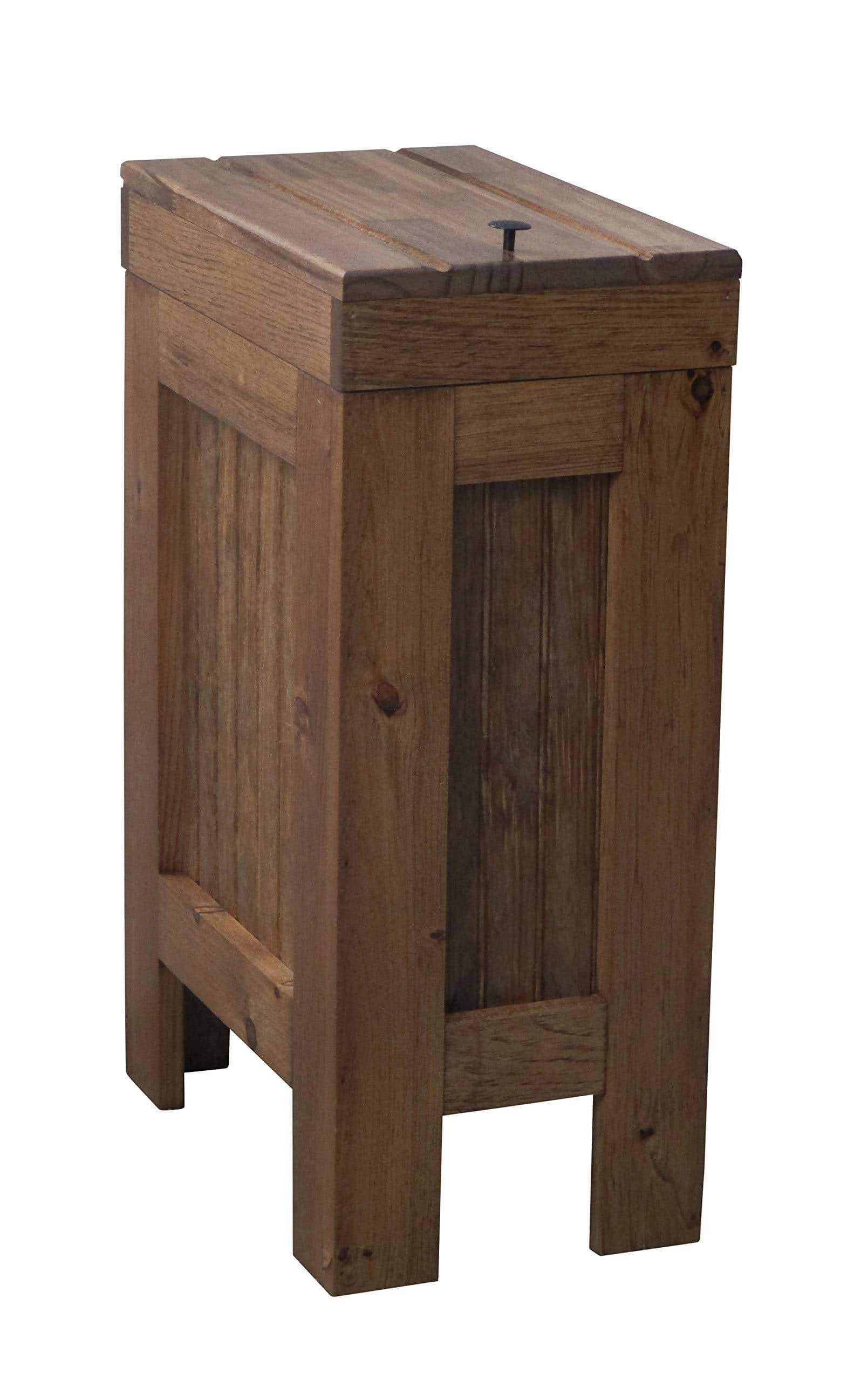 Related buffalowood shop rustic wood trash bin kitchen trash can wood trash can dog food storage container 13 gallon recycle bin early american stain with metal knob
