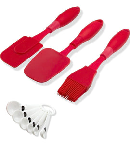 Shop silicone baking molds pans and utensils set of 13 by boxiki kitchen silicone cake pan brownie pan loaf pan muffin mold 2 spatulas brush and 6 measuring spoons