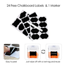 Shop airtight food storage containers vtopmart 7 pieces bpa free plastic cereal containers with easy lock lids for kitchen pantry organization and storage include 24 free chalkboard labels and 1 marker