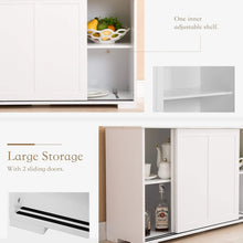 Buy now mecor sideboards and storage cabinet white kitchen buffet cabinet server table with 2 sliding doors 1 shelf dining room furniture