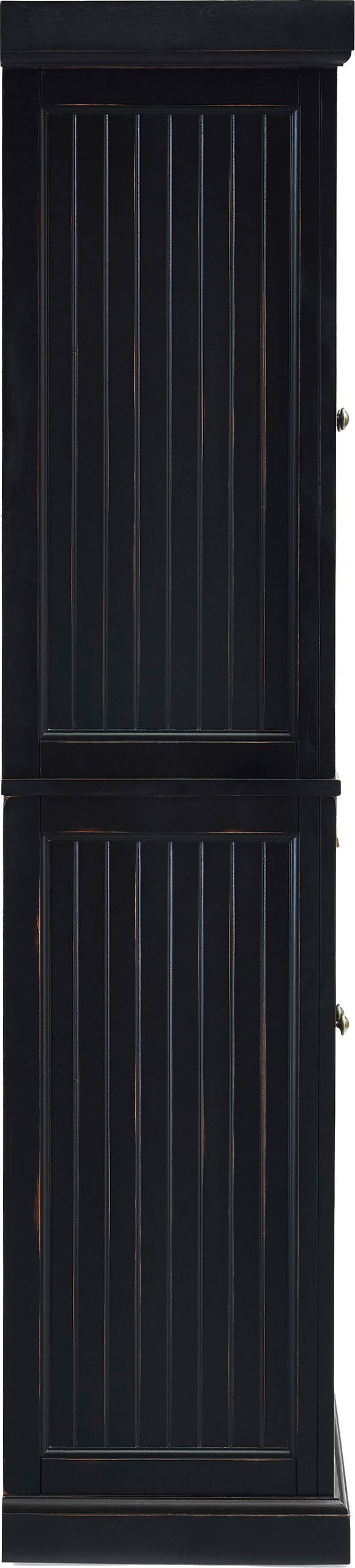 Storage crosley furniture seaside kitchen pantry cabinet distressed black