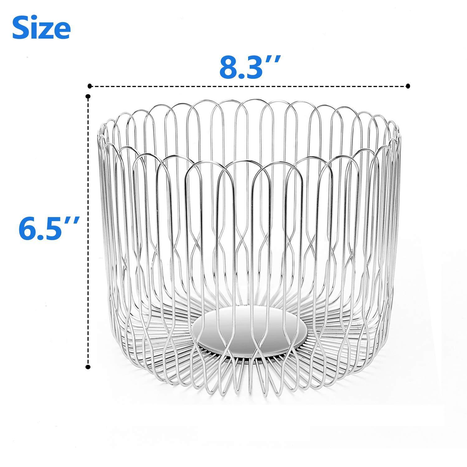 Order now fruit basket bowl stainless steel large wire fruit storage basket with bread for kitchen counter lanejoy