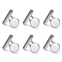 Shop for super strong refrigerator magnetic clips for fridge coideal silver metal medium heavy duty magnetic bulldog hook clips with neodymium magnet for calendar photo home kitchen deco 2 inch 6 pack