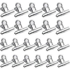 Get fasoty 22 pack heavy duty bag clips food clips chip clips stainless steel clips for home kitchen office and school all purpose air tight seal grip clips