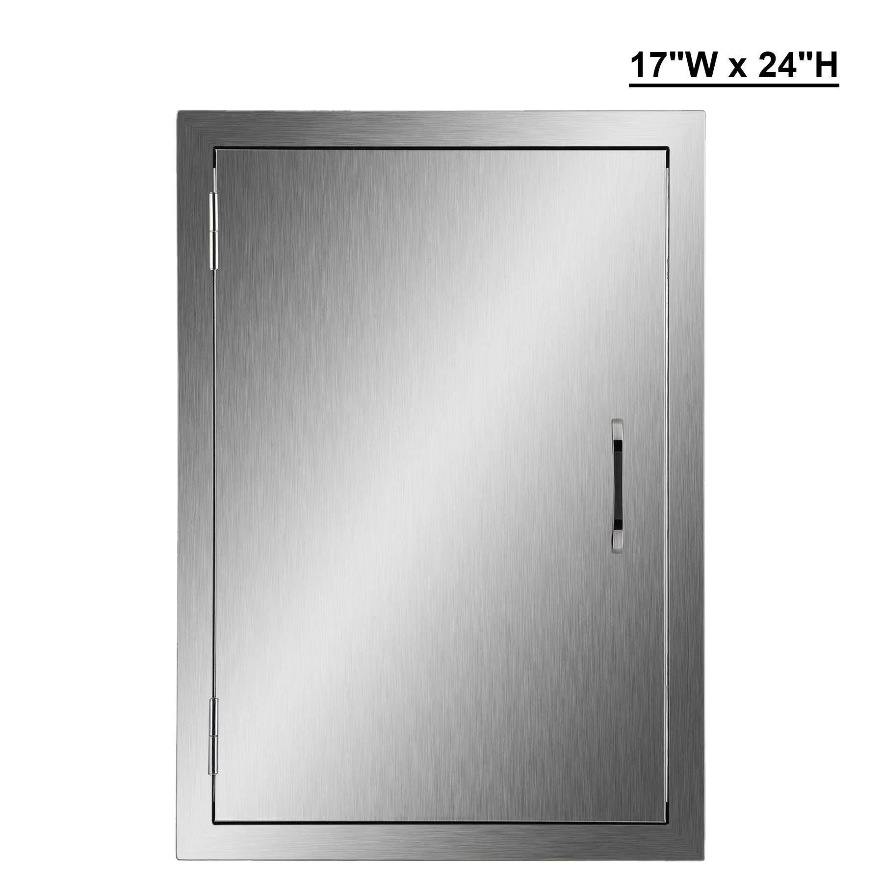 Storage organizer co z 304 brushed stainless steel bbq door ss single access doors for outdoor kitchen commercial bbq island grilling station outside cabinet barbeque grill built in