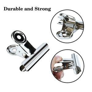 Budget friendly sunmns 50 pieces stainless steel clips heavy duty metal clip for photos bags kitchen home office usage 3 sizes 1 18 1 5 2 inch