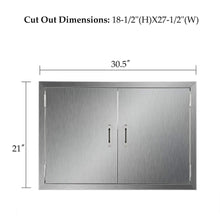 Discover the co z outdoor kitchen doors 304 brushed stainless steel double bbq access doors for outdoor kitchen commercial bbq island grilling station outside cabinet barbeque grill built in 30 5w x 21h
