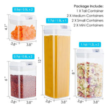 Storage airtight food storage containers vtopmart 7 pieces bpa free plastic cereal containers with easy lock lids for kitchen pantry organization and storage include 24 free chalkboard labels and 1 marker