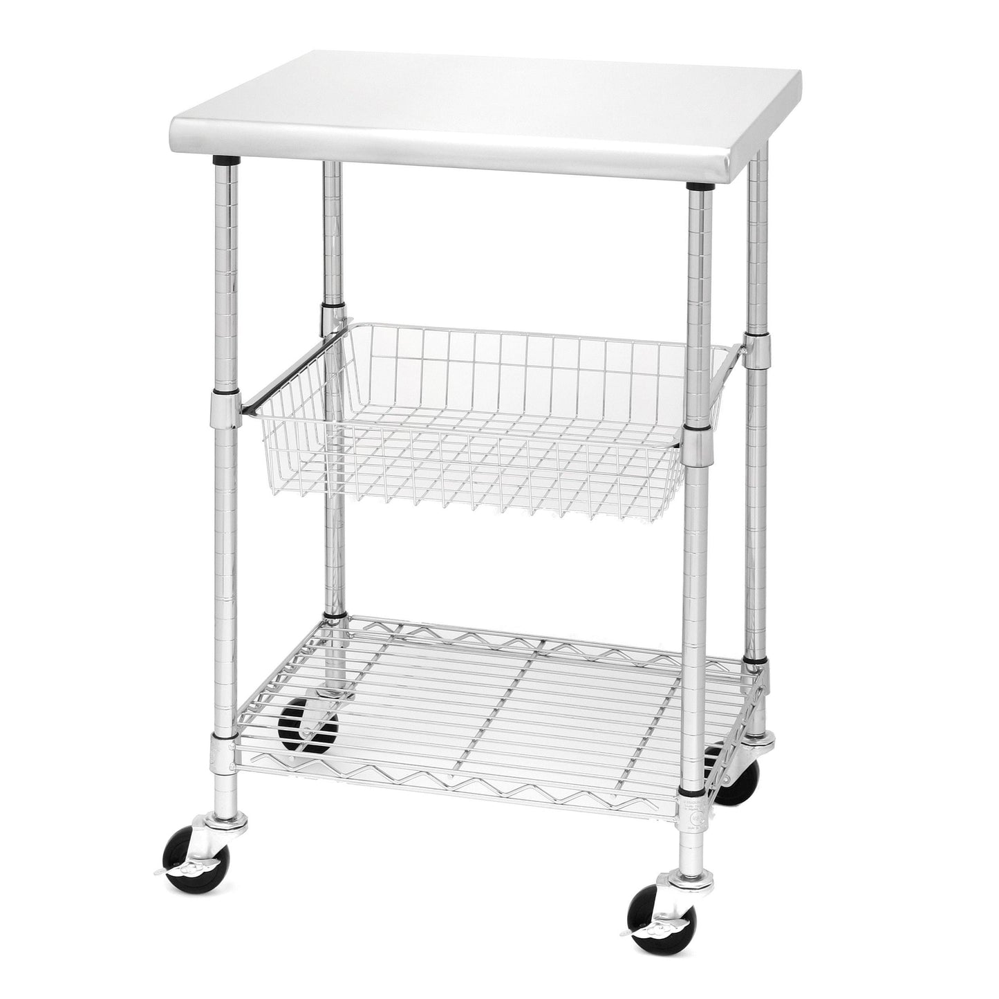 Home seville classics stainless steel nsf certified professional kitchen work table cart 24 w x 20 d x 36 h