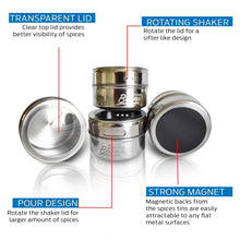 Try 12 magnetic spice tins magnetic spice containers stainless steel for refrigerator and small kitchens spice container organizers spice jars organizer set of 12
