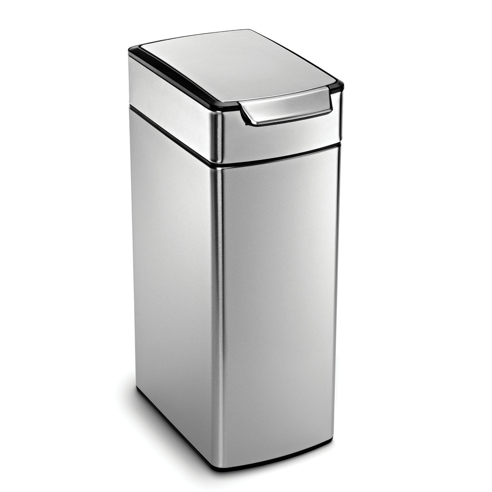 Discover the best simplehuman 40 liter 10 6 gallon stainless steel slim touch bar kitchen trash can brushed stainless steel