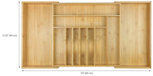 Kitchen kitchenedge premium silverware flatware and utensil organizer for kitchen drawers expandable to 33 inches wide 11 compartments 100 bamboo