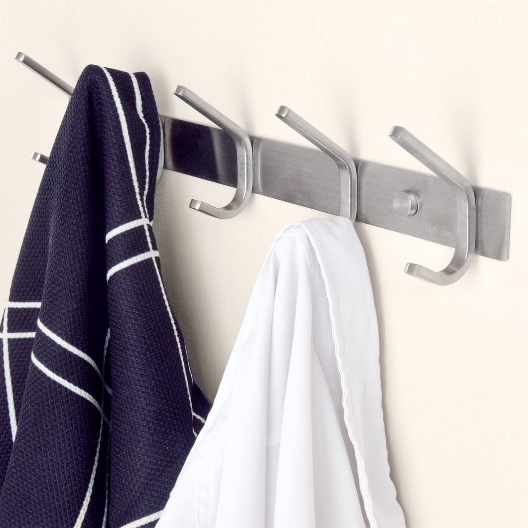 Amazon coat rack hooks durable stainless steel organizer rack with solid steel construction perfect for towels robes clothes for bathroom kitchen garage 8 hooks