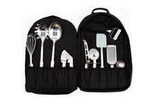 Select nice execuchef knife bag with 29 pockets for knives and kitchen utensils business card holder and lock water resistant and durable ballistic nylon backpack for professional chefs and culinary students