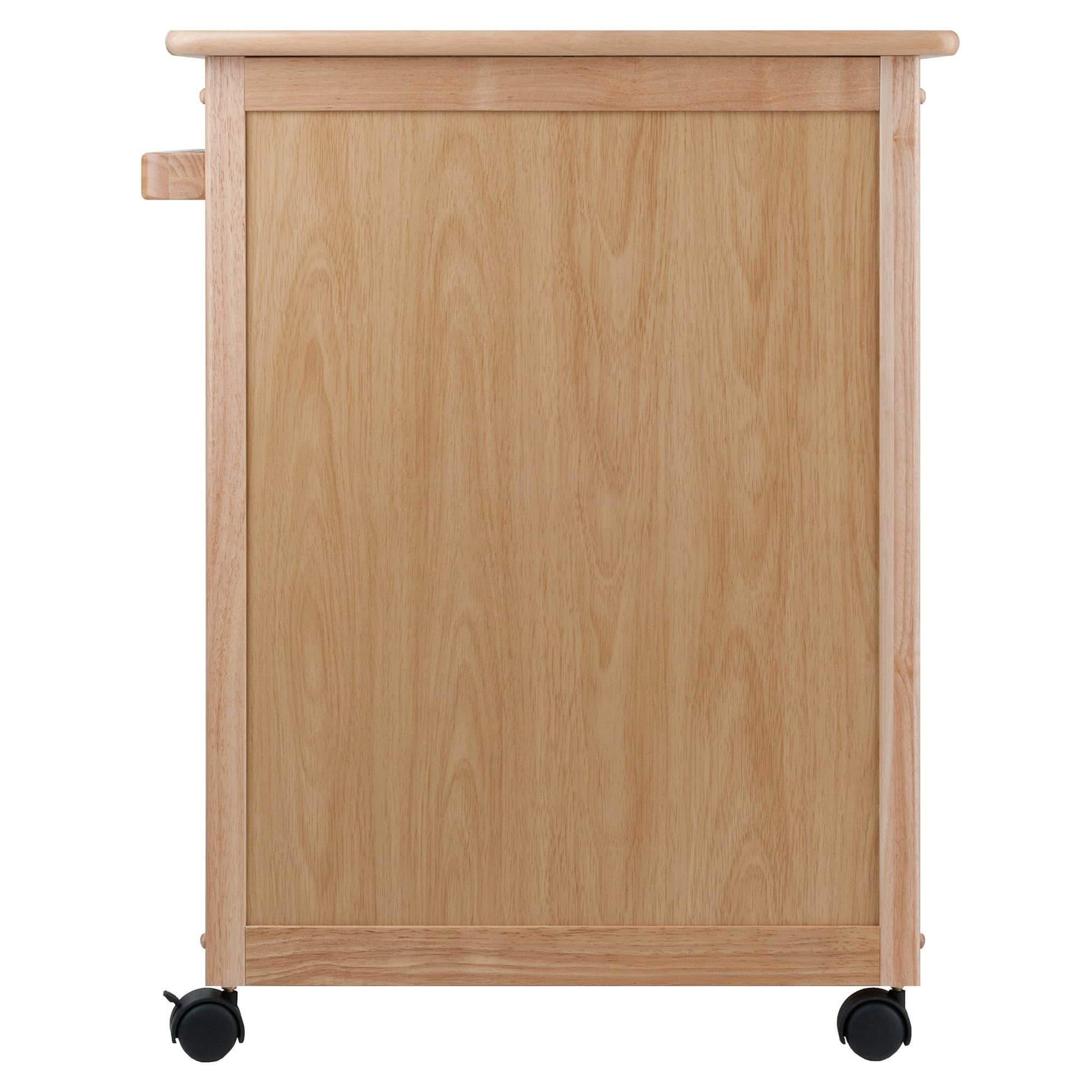 Budget friendly winsome wood single drawer kitchen cabinet storage cart natural