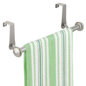 Buy mdesign vintage metal decorative kitchen sink over cabinet steel metal towel bars storage and organization drying rack for hanging hand dish tea towels 10 5 wide pack of 2 satin