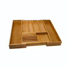 Get vivaware expandable bamboo kitchen drawer organizer 6 roomy spaces and knife block 100 bamboo eco friendly expandable adjustable utensil trays