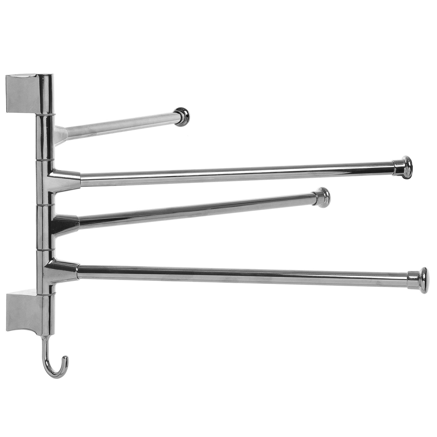 Order now mygift wall mounted stainless steel swivel towel bar 4 swing arm hand towel drying rack for bathroom and kitchen