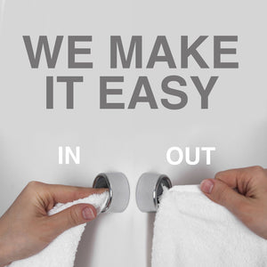 New kitchen towel hooks set of 2 self adhesive towel hook premium chrome finish easy installation firmly holds towel without tearing ideal as bath bathroom shower or outdoor towel holders