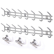 Best webi wall mounted coat hooks stainless steel 304 heavy duty c wall hooks rail robe hook rack for bathroom kitchen entryway closet b c cbg08 2 8 hooks satin 2 pack