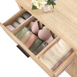 Selection wlive drawer dividers 4 pack adjustable expandable dresser drawer organizers for bedroom bathroom closet office kitchen storage